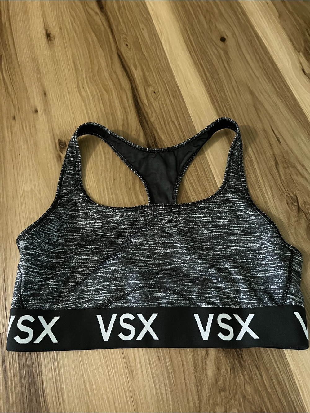 VICTORIA’S Secret VSX Sports Bra Logo Racerback Sports Bra Black Sz Large